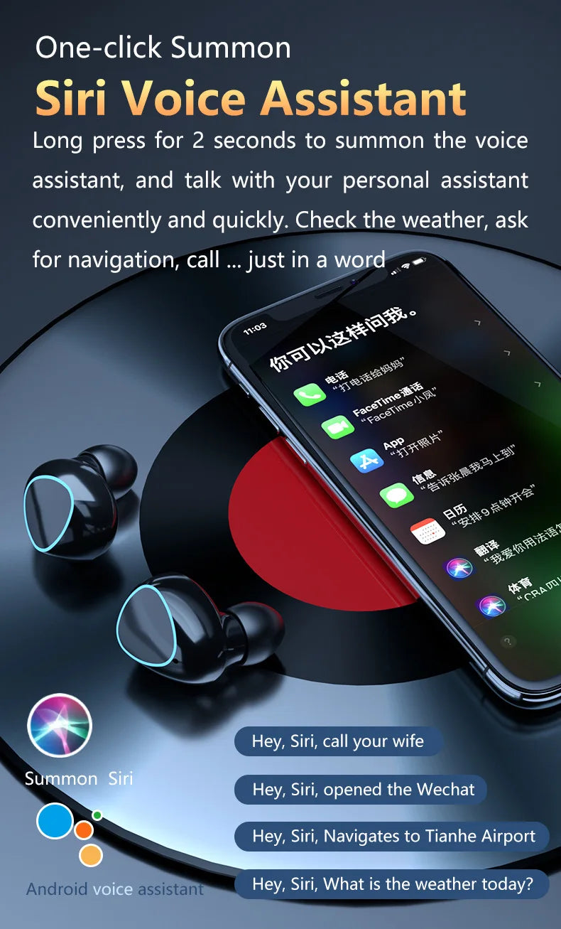 M10 Bluetooth 5.1 Wireless Earbuds | 9D Stereo Sound & Waterproof