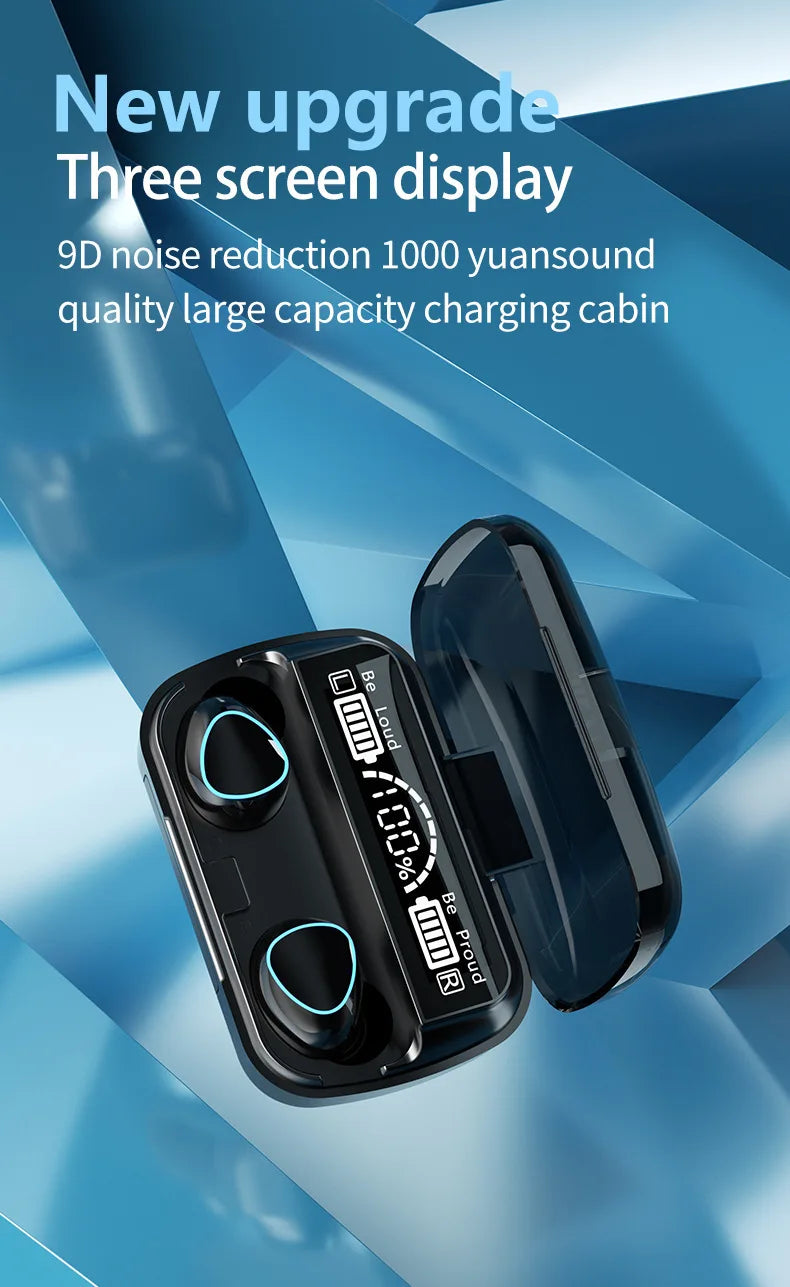 M10 Bluetooth 5.1 Wireless Earbuds | 9D Stereo Sound & Waterproof